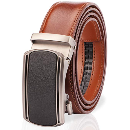 MayBest Men’s Full-Grain Brown Leather Belt – YaadStore